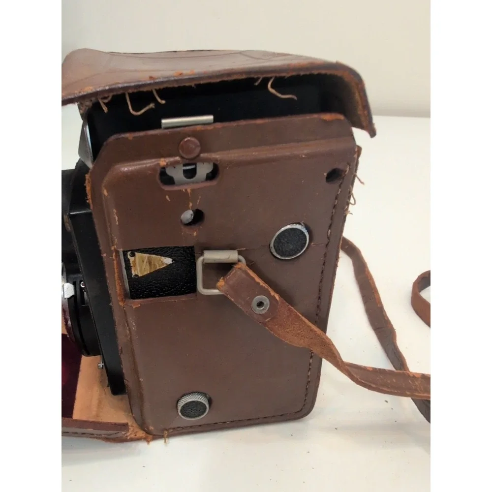 Auto Fifty Twin Lenses TLR Camera w/BIOKOR & TRI LAUSAR 80mm f3.5 LENSES Vtg
